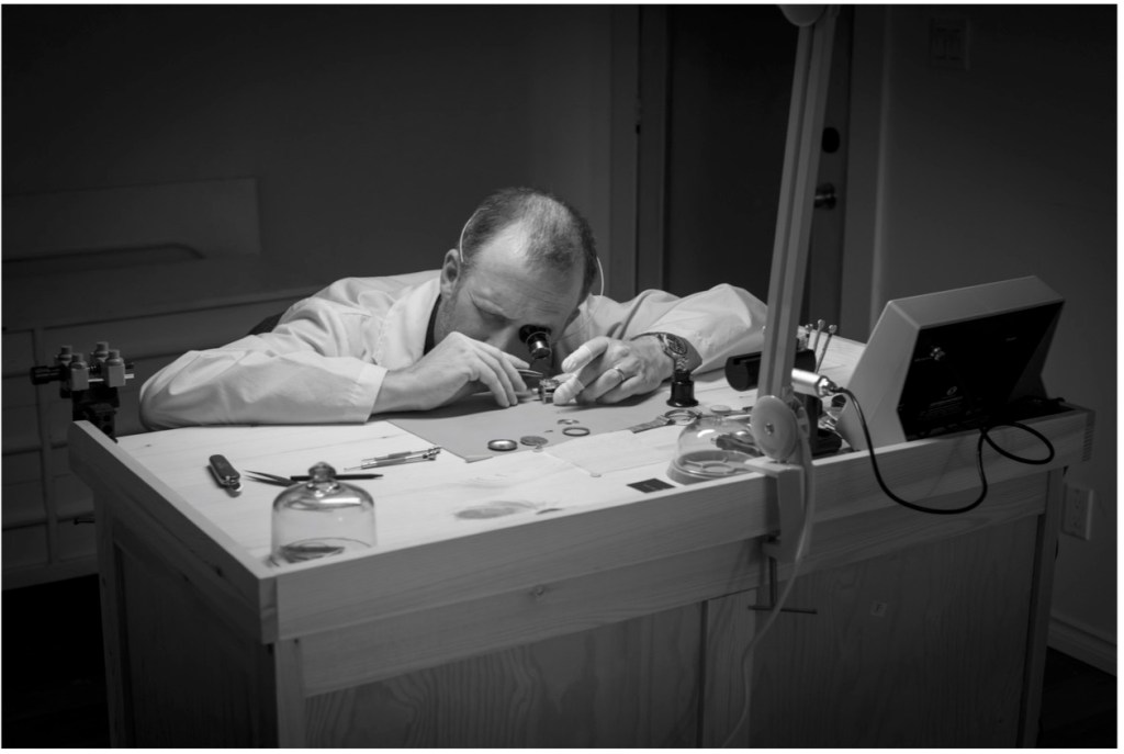 Vancouver Watchmaker Howie Woiwod B and W